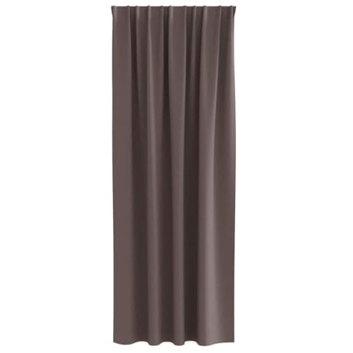 Rideaux occultants polyester de qualité supérieure marron 2 pièces - 4