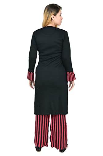 AHHAAAA Women Woolen Straight Kurti with Plazzo for Winters 4506 - Image 5