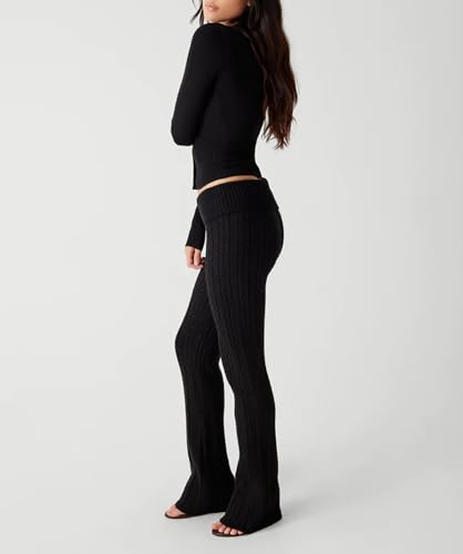 Image of BAIGRAM Women Open Front Button Cropped Cardigan Fall Lightweight Soft Knit Sweaters Long Sleeve Fitted Casual Tops