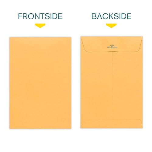 Envelopes com fecho de 15 x 23 cm – Pacote com 10 envelopes de catálogo Kraft marrom com fecho e sel