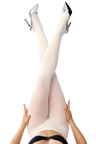 Image of leg elegant Women's 80 Den Microfiber Soft Opaque Tights Pantyhose