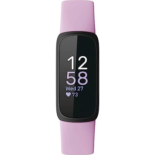 Fitbit Inspire 3 Health &-Fitness-Tracker with Stress Management, Workout Intensity, Sleep Tracking, 24/7 Heart Rate and more, Lilac Bliss/Black, One Size (S & L Bands Included) - Image 3