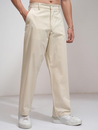 Image of Highlander Men's Carperter Fit Casual Trousers| Relaxed Fit | Perfect for Casual Outings,Travel & Work Wear | Trouser for Men