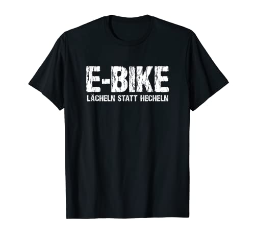 E-bike smile instead of panting, funny bicycle mountain bike T-Shirt