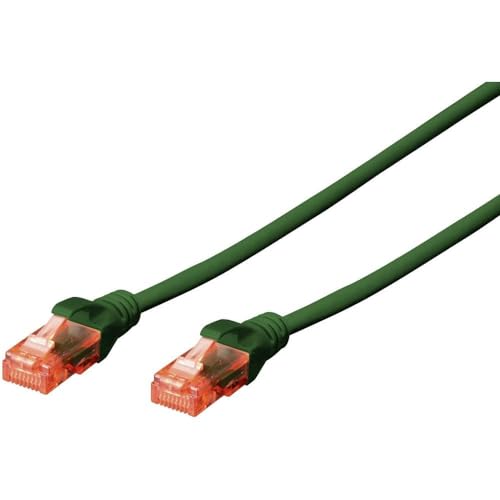 DIGITUS LAN Kabel Cat 6-1m - CCA Netzwerkkabel Mit RJ45 - U/UTP Ungeschirmt - Kompatibel zu Cat-6A & Cat-5e - Grün