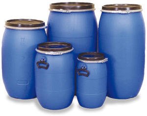 6 Stück PE Spannring Deckelfass 30 Liter | Industrieverpackungen, UN-X/S Gefahrgutzulassung, Im Karton