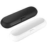 CM 2 Pcs Plastic Travel Case Toothbrush Carrying Case Holder Container Compatible with Oral B Pro, Sonicare and Other Electric Toothbrush (Toothbrush and Battery are NOT included)