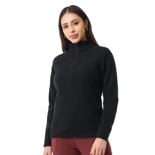 Image of Boldfit Women Polyester High Neck Winter Sweatshirt, Stylish & Warm Full Sleeve Pullover Jacket, Ultra-Soft Fabric, Tailored Fit, Cozy, Sweatshirts for Cold Weather