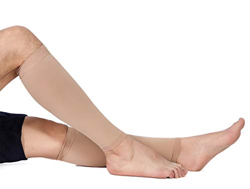 Image of TOFLY Calf Compression Sleeve for Men & Women, 1 Pair, Footless Compression Socks 20-30mmHg for Leg Support, Shin Splint, Pain Relief, Swelling, Varicose Veins, Nursing, Travel, Plus Size S - 5XL