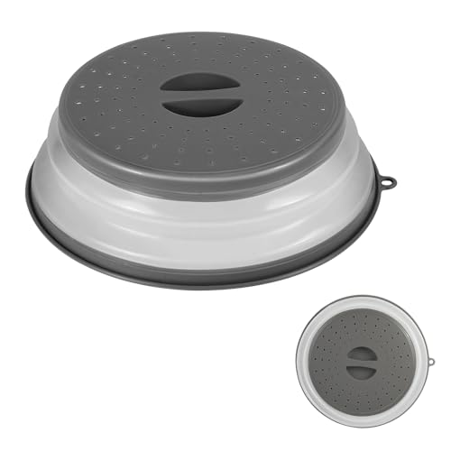 Microwave Splatter Cover for Food,Collapsible & Vented Silicone Splatter Guard Lid,Microwave Plate & Dish Cover with Handle - BPA-Free Kitchen Gadget for Meal Prep