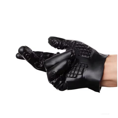 Gants Pour Hommes Et Femmes Gants De Flirt Doux Gants Pour Hommes Côtelés Pour Taquiner Paire De Gants Imperméables-Noir