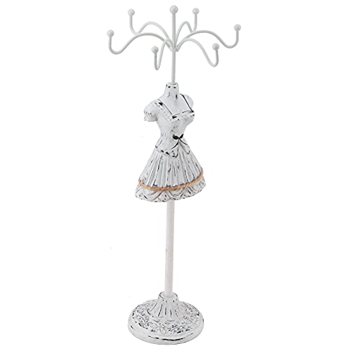 ZJchao Jewelry Display Stand, Model Dress Jewelry Display Stand Necklace Jewelry Earrings Storage Holder Polyresin Doll Stand with Detachable Bracket Jewelry Organizer Rack Tower Decor for Girls