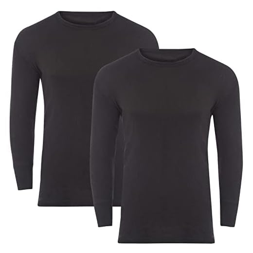 Style Lockers® Paquete de 2 camisetas térmicas de manga larga para hombre, chaleco interior de esquí para adultos, ropa interior cálida, camiseta interior de secado rápido para deportes al aire libre,