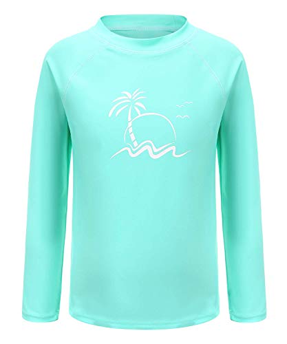 Kids Swim Shirt Boys Long Sleeve Rash Guard Shirts UPF 50+/Sun Protetion Swimsuits