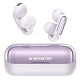 Picture of Monster Wireless Earbuds Open AC601, Comfort Clip-On Bluetooth Earbuds, Bluetooth 5.4 Open Ear Buds with Environmental Noise Cancellation, IPX5 Waterproof & Touch Control Wireless Headphones (Purple)