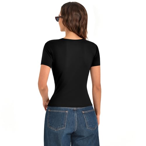 Leafigure 2 Pack Womens Basic Tees T Shirts - image 5