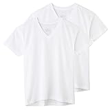 [ボディワイルド] Tシャツ 半袖 Vネック 綿100% 天竺 2枚組 BW50152