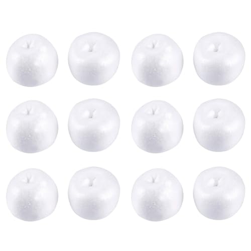 Artibetter 12pcs Hands-on Ability Foam Bulk Handmade Painted Accessories Emulation Model DIY Prop White