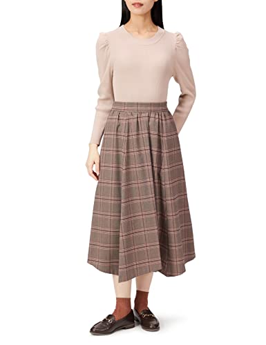 [ジル バイ ジルスチュアート] カジュアルドレス カラーライングレンチェックワンピース レディース ベージュ M