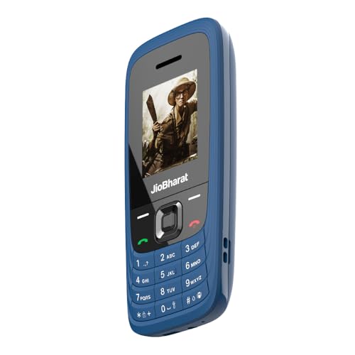 Image of JIO JioBharat V4 4G Keypad Phone with Safety Shield Feature, JioTV, JioHotstar, JioSaavn, JioPay (UPI & SoundPay), LED Torch, Digital Camera, 1000mAh Battery | Blue | Locked Network