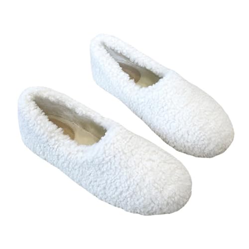 Women's Comfy Loafer Slippers for Women Indoor and OutdoorWomen’s Soft Curly Full Slippers Closed Toe Slides Fluffy