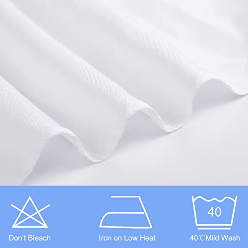 Oudain 10 Pcs Round Tablecloth Bulk Washable Polyester Table Cloth Wrinkle Resistant Stain Proof Table Cover For Wedding Reception Restaurant Banquet Dining Table Buffet Party (White, 120 Inch) #TOP3