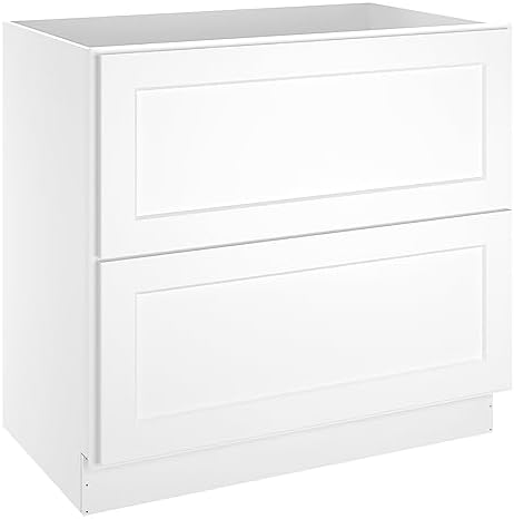Amazon.com: LOVMOR Kitchen Base Cabinets, Drawer Base Cabinet, 2-Drawer ...