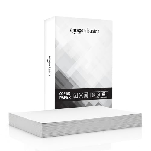 Image of Amazon Basics A4 Copier Paper | Multipurpose Paper | 75 GSM | 500 Sheets | Compatible with Inkjet & Laser Printers