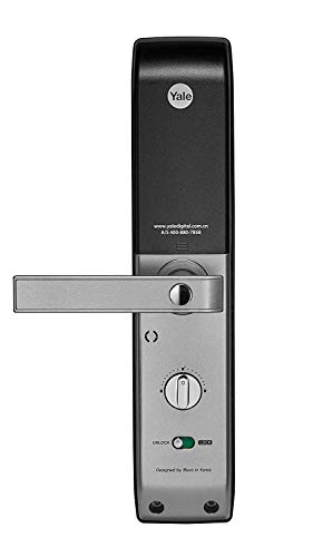 Image of Yale YDM 7116 Smart Door Lock with Biometric, Pincode, RF Card, Bluetooth, Mechanical Keys & App Enabled Access, Wi-Fi Optional, Color- Silver(Free Installation)