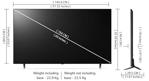 Image of LG 164 cm (65 inches) 4K Ultra HD Smart QNED TV 65QNED80SRA (Ashed Blue)