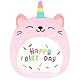 Vicloon Happy Birthday Plüschtier, Einhorn Plüschtier 24 cm, Cartoon Plüschkissen, Plüschpuppe, Superweiches Kuscheltier, weiches Stofftier Kopfkissen, Geburtstagsfeier Geschenk für Jungen Mädchen