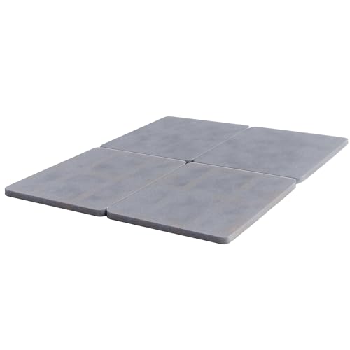 Nutan, 1.5-Inch Split Wood Bunkie Board for Mattress/Bed Fully Assembled, Improved Comfort and Support, California King(Fold), Grey by Nutan - Used condition - US$154.89