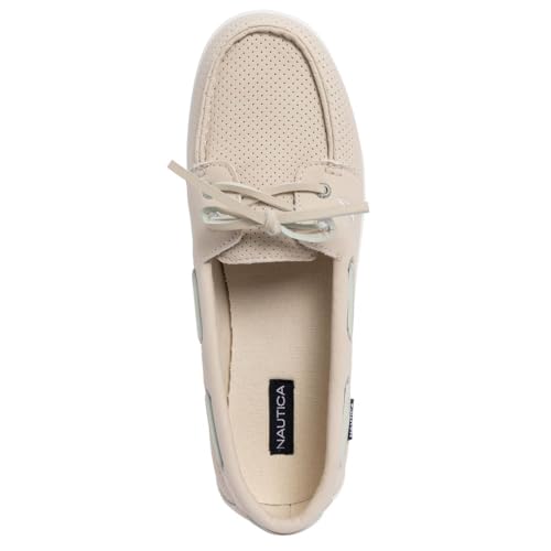 Image of Nautica Women's Casual Boat Shoes, Moc-Toe Loafers with Cushioned Insole, Deck Fashion Sneaker