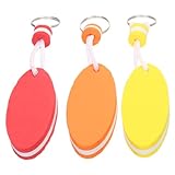 NZVCQVPU Llavero flotante de 3 uds, flotador de llave ovalado de espuma Eva para canotaje, kayak y deportes acuáticos, colores ligeros de alta visibilidad para ubicación
