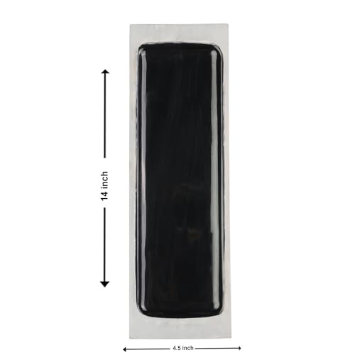 Image of Tray Cool Serving Platter | Long Black & White Design Multipurpose Platter for Snacks, Fruits & Desserts | Premium Table Decor Platter for Dining & Kitchen