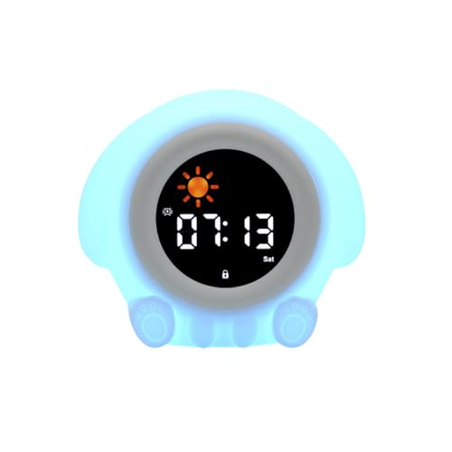 Cute Alarm Clock, Cute Cartoon Animal Deer/Sheep/Puppy/Eggs/Tigers-Shaped OK to Wake Clock with White Noise, Digital Display Electronic Clock with Night Light, Puppy