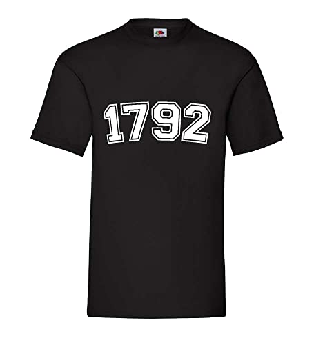 T-shirt noir pour homme 1792 en grande taille XXXL