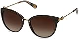 Protective case included Michael Kors Damen Abela Iii 321213 55 Sonnenbrille, Gold (Bronze Horn/Smoke Gradient)