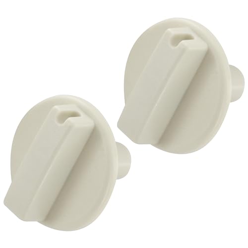 Image of 2PCS 63818002 Temp Control Knob for Wall Heater Replacement | Fits for TPI63818002 Household Appliance Baseboard, Heater Knob, Off White