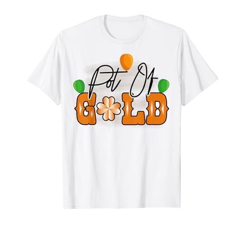 Pot Of Gold Fun Family St Patricks Verde Hombres Mujeres Niño Niña Camiseta