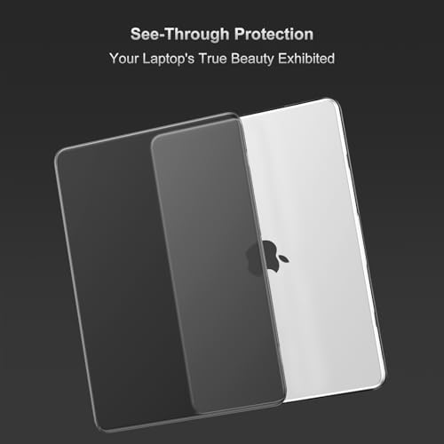 Image of MOSISO Compatible with MacBook Air 15 inch Case M5 M4 M3 M2 2026 2025-2023 | Model A3448 A3241 A3114 A2941, Scratch-Resistant Ultra-Thin Protective Hard Shell Case Cover, Black