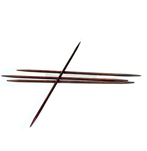 Image of Double Point Rosewood Crafted Premium Knitting Needles | Yarn Storage & Crocheting Accessories | Nagina International (3mm, Maple)
