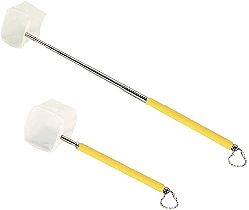 boxtech Fish Shrimp Skimming Net,Fine Mesh Extendable Stainless Steel Handle Fishing Net for Aquarium Fish Tank Pond Creek(Yellow) - Image 4