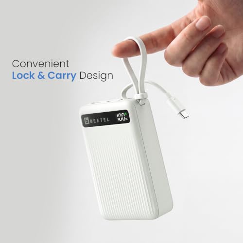 Image of Beetel Power Bank Volte PB35N Nano 20000mAh 35W with Built-in Type C Cable