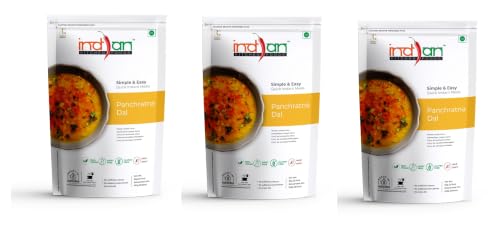 Image of Indian Kitchen Foods Instant Panchratna Dal - Freeze Dried, Gluten-Free, Ready-to-Eat Indian Vegan Meal - Pack of 3