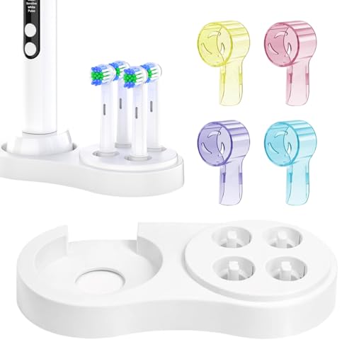 Soporte para cepillos de dientes para cepillo de dientes eléctrico Oral B & iO Series, Toothbrush Holder con soporte para cabezales y protección higiénica, compatible con cabezales de cepillo