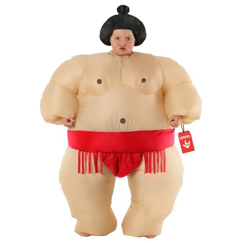 Morph Inflatable Sumo Wrestler Costume for Kids, Inflatable Red Sumo Wrestling Suits For Kids, Boys Halloween Costume