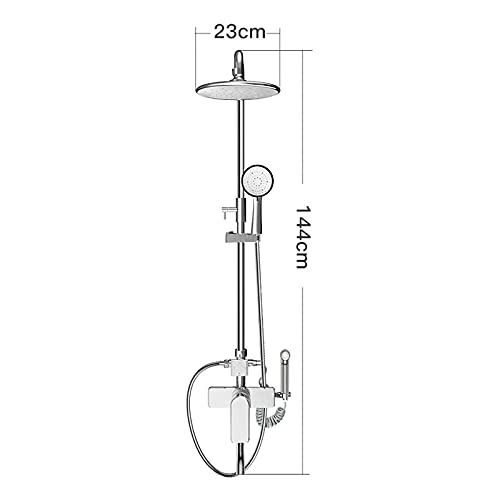 Ensemble de mitigeur de douche réglable avec douchette à main et robinet bidet - 3