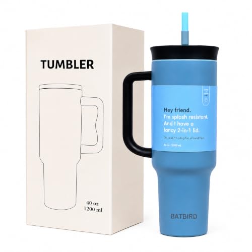 Image of Stainless Steel 1200 ml Vacuum Tumbler with Lid & Straw - Double‑Wall Insulated Cup for Travel, Gym & Office - Keeps Beverages Hot or Cold - 1.2 L Capacity (Dolphin Gray)
