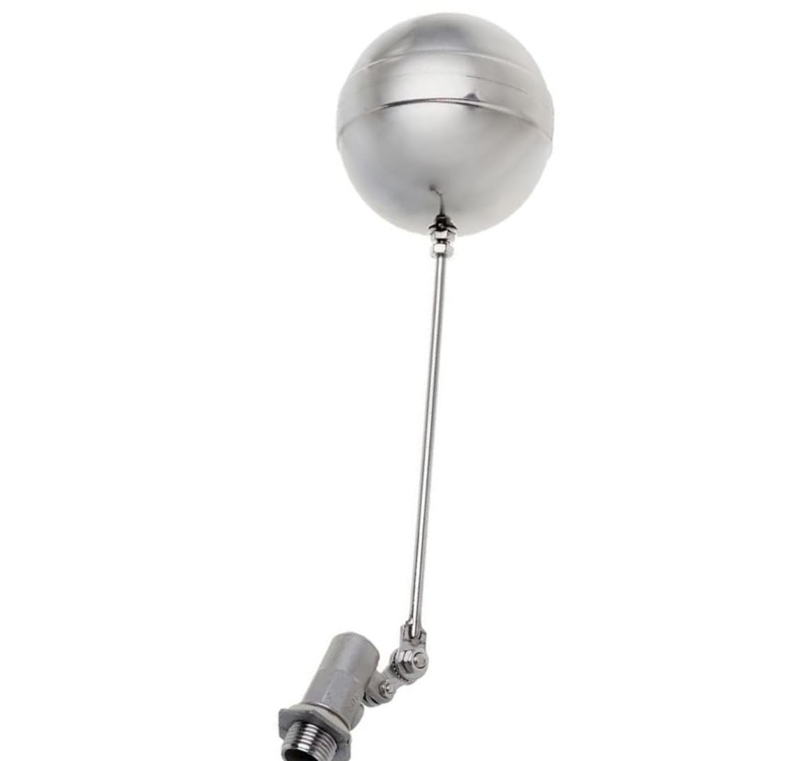 Oteng Men's One Color Stainless Steel Dn15 Thread Water Tank Float Valve - Adjustable Flow Control Sensor For Humidifiers, Fountains